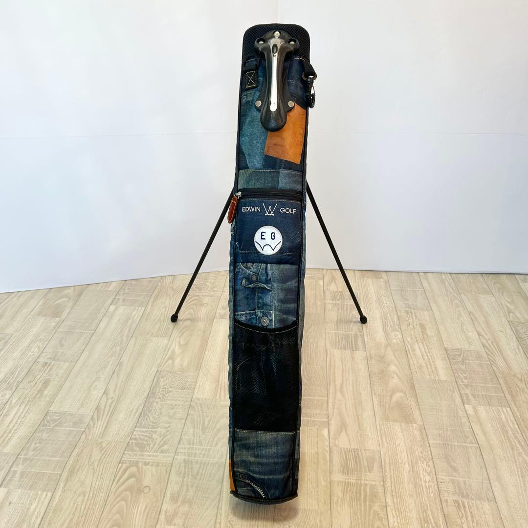 EDWIN GOLF デニム柄セルフスタンド式キャディバッグ