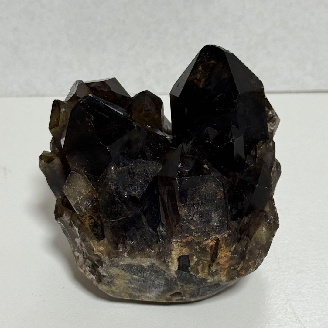 484g モリオン クラスター 漆黒コンゴ産 原石 天然石 魔除け