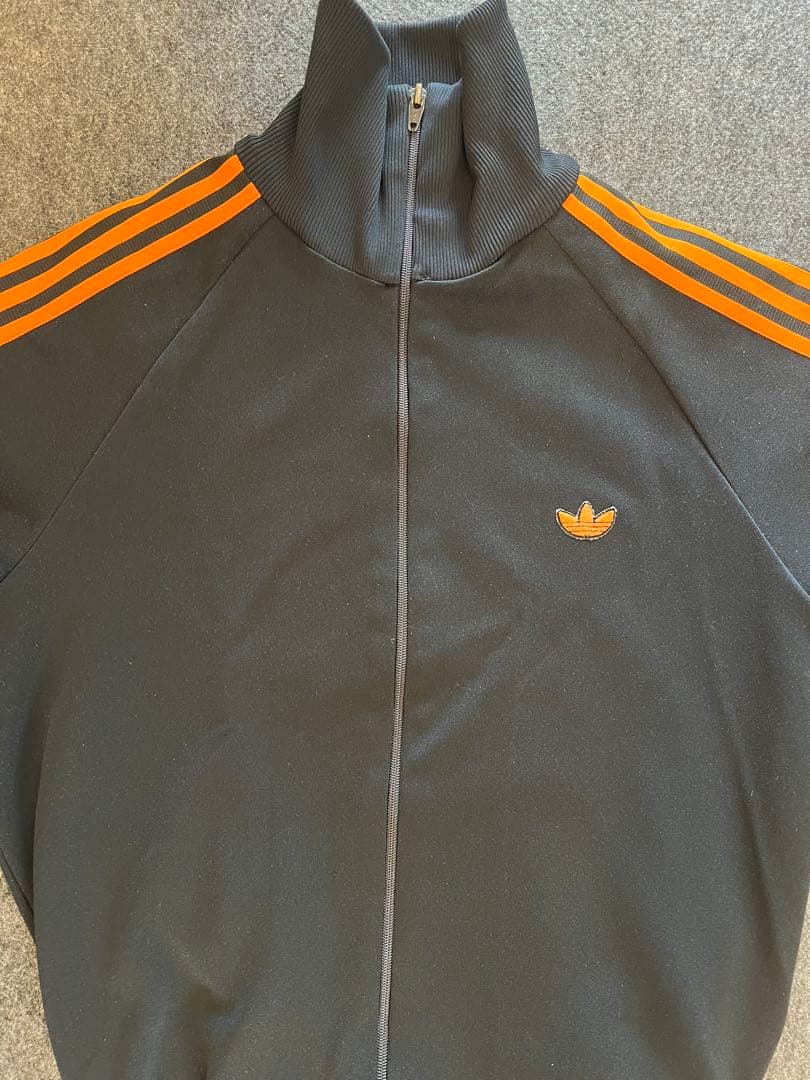70s adidas ジャージ トラックジャケット ブラック 3号