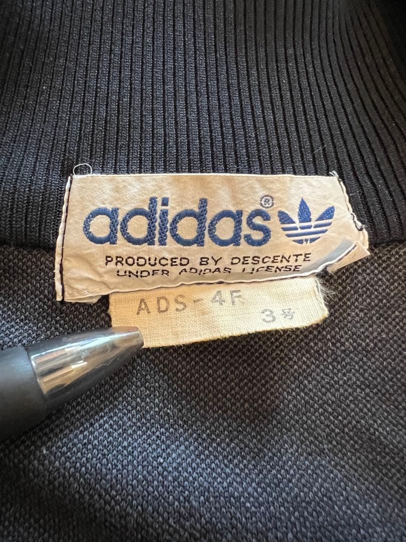 70s adidas ジャージ トラックジャケット ブラック 3号