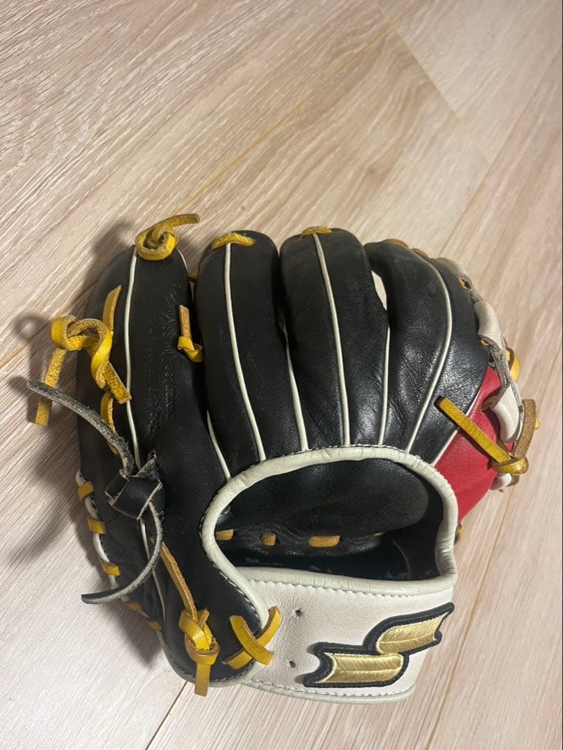 SSK 軟式野球グローブ トレーニング用 黒赤