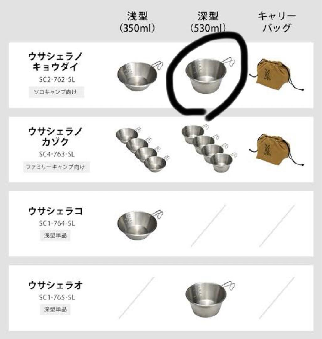 新品未使用ウサシェラオ　深型