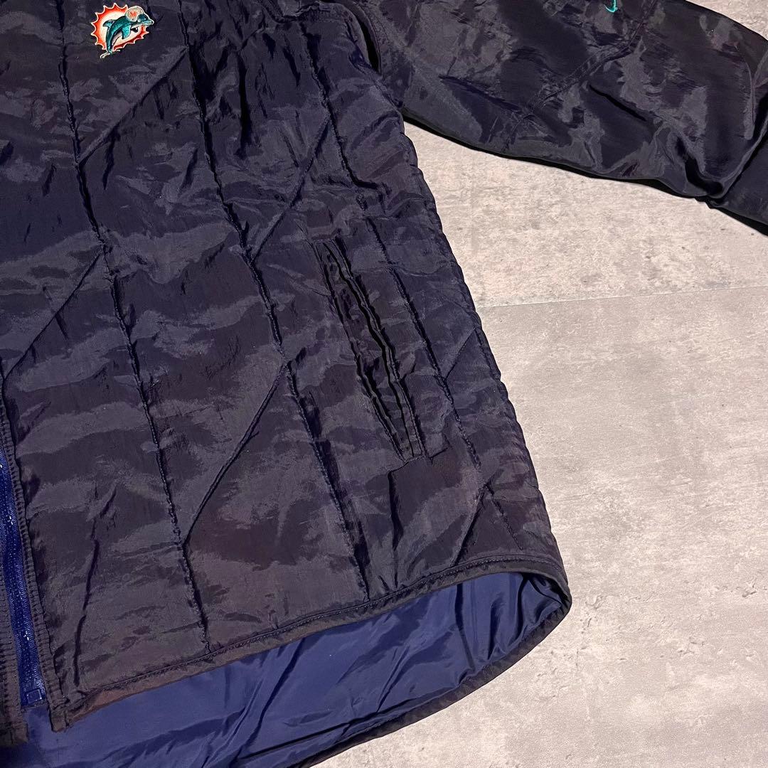 USA製NIKEナイキNFLドルフィンズアメフトチーム中綿ナイロンジャケット