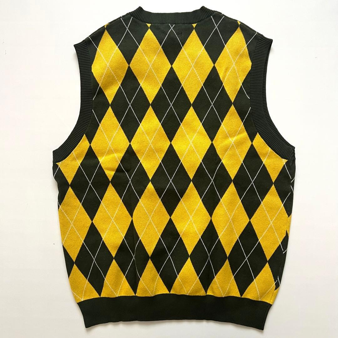 【新品】MALBON GOLF マルボンゴルフ　ニット　ベスト　メンズ　ロゴ　M
