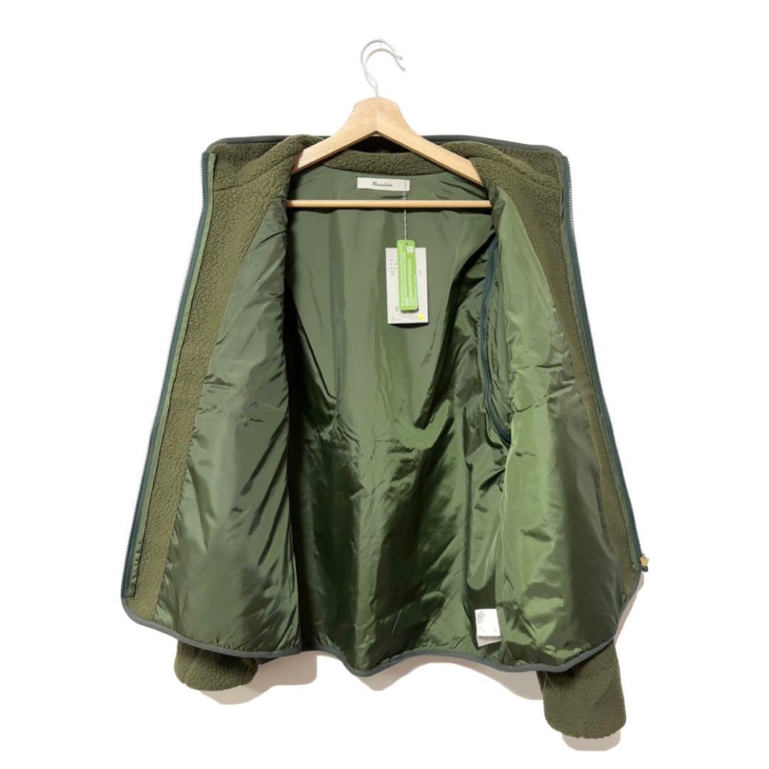 新品 ラッセルノ 2WAY ボアフリース ジャケット グリーン L 5 ベスト