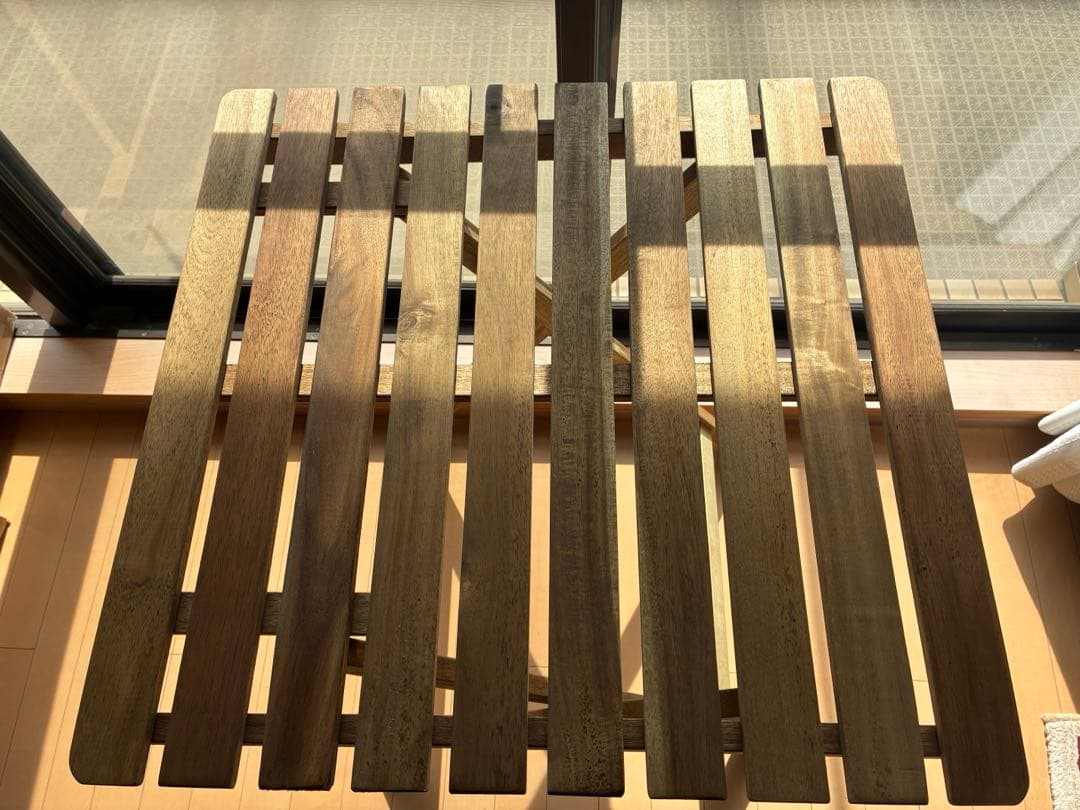IKEAイケア　アスクホルメン 屋外 テーブル チェア2脚・クッションセット