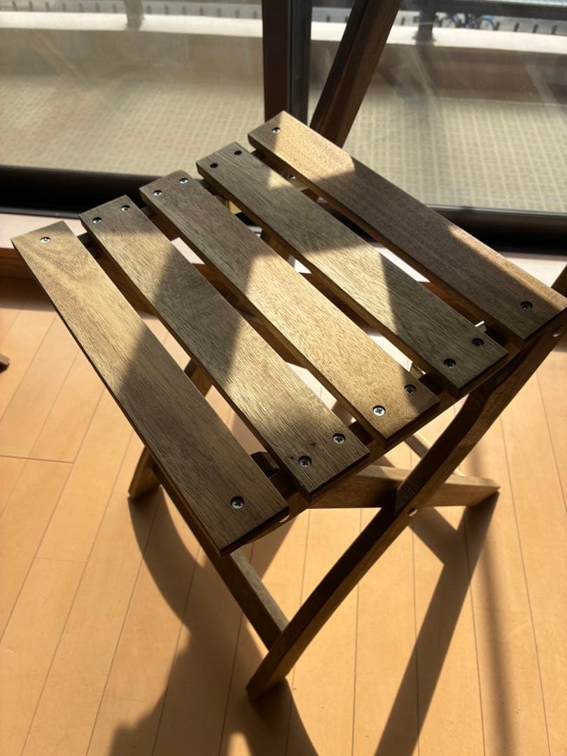 IKEAイケア　アスクホルメン 屋外 テーブル チェア2脚・クッションセット