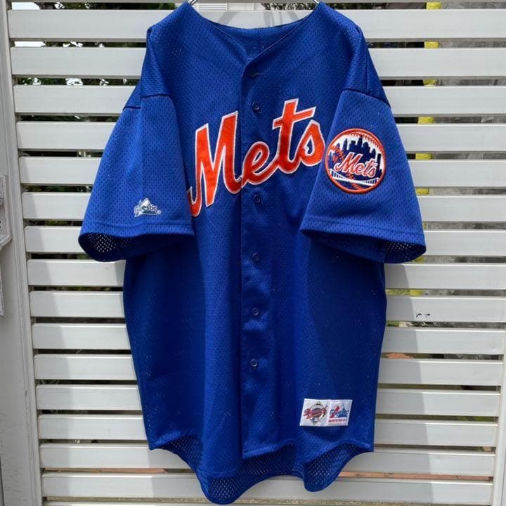 希少　USA製 90's NY.メッツNOMO16 vintage ゲームシャツ