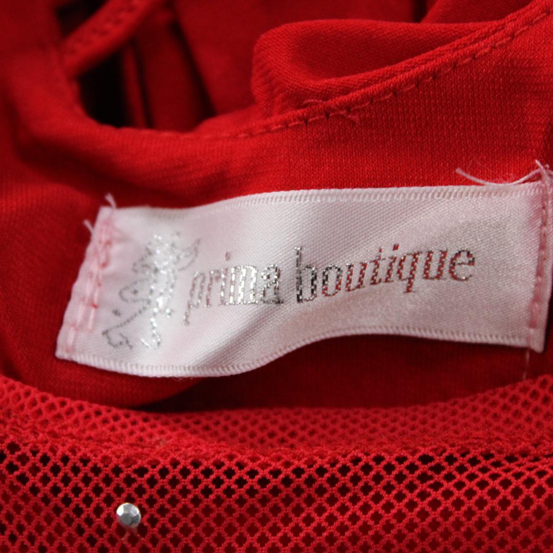 【美品 社交ダンス衣装】ワンピース ドレス 赤 primaboutique 派手