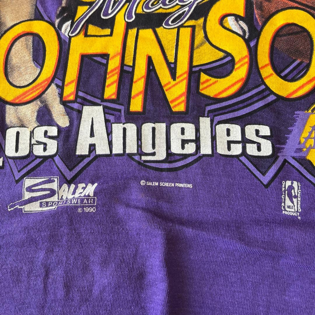 マジック•ジョンソン　NBA レイカーズ　Tシャツ　パープル