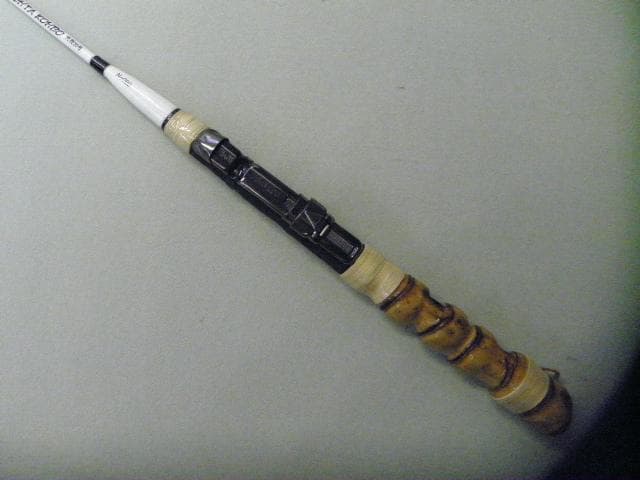 (080)手作りテトラ竿【伊勢エビ釣りなど】(全長120cm)【負荷重り20号)