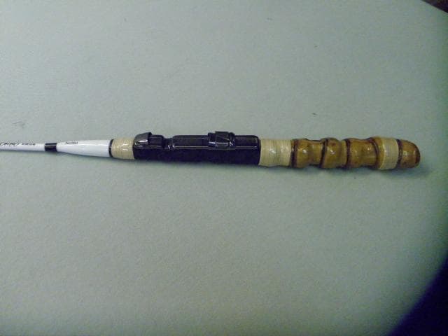 (080)手作りテトラ竿【伊勢エビ釣りなど】(全長120cm)【負荷重り20号)