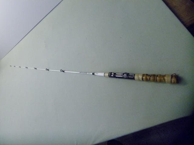 (080)手作りテトラ竿【伊勢エビ釣りなど】(全長120cm)【負荷重り20号)
