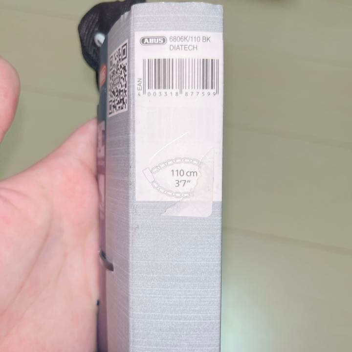 ABUS(アブス)自転車 鍵 ロードバイク鍵 高強度スクエアチェーン 110cm