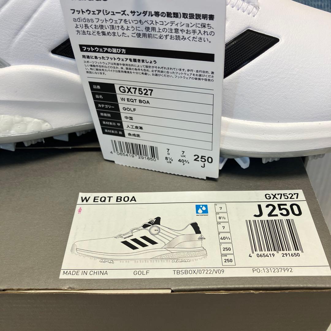 送料無料 新品 adidas GOLF W EQT BOA 21 25 BLK