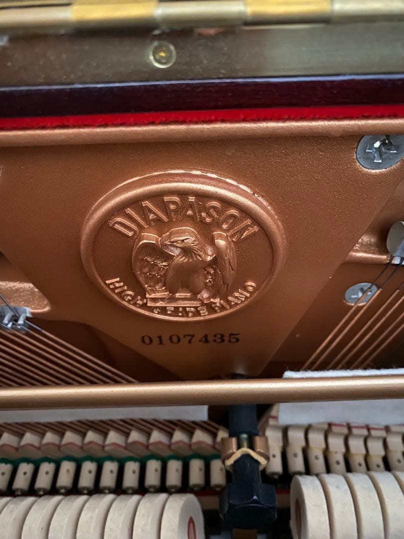 DIAPASON ピアノ 猫脚　ワインレッド　マホガニー