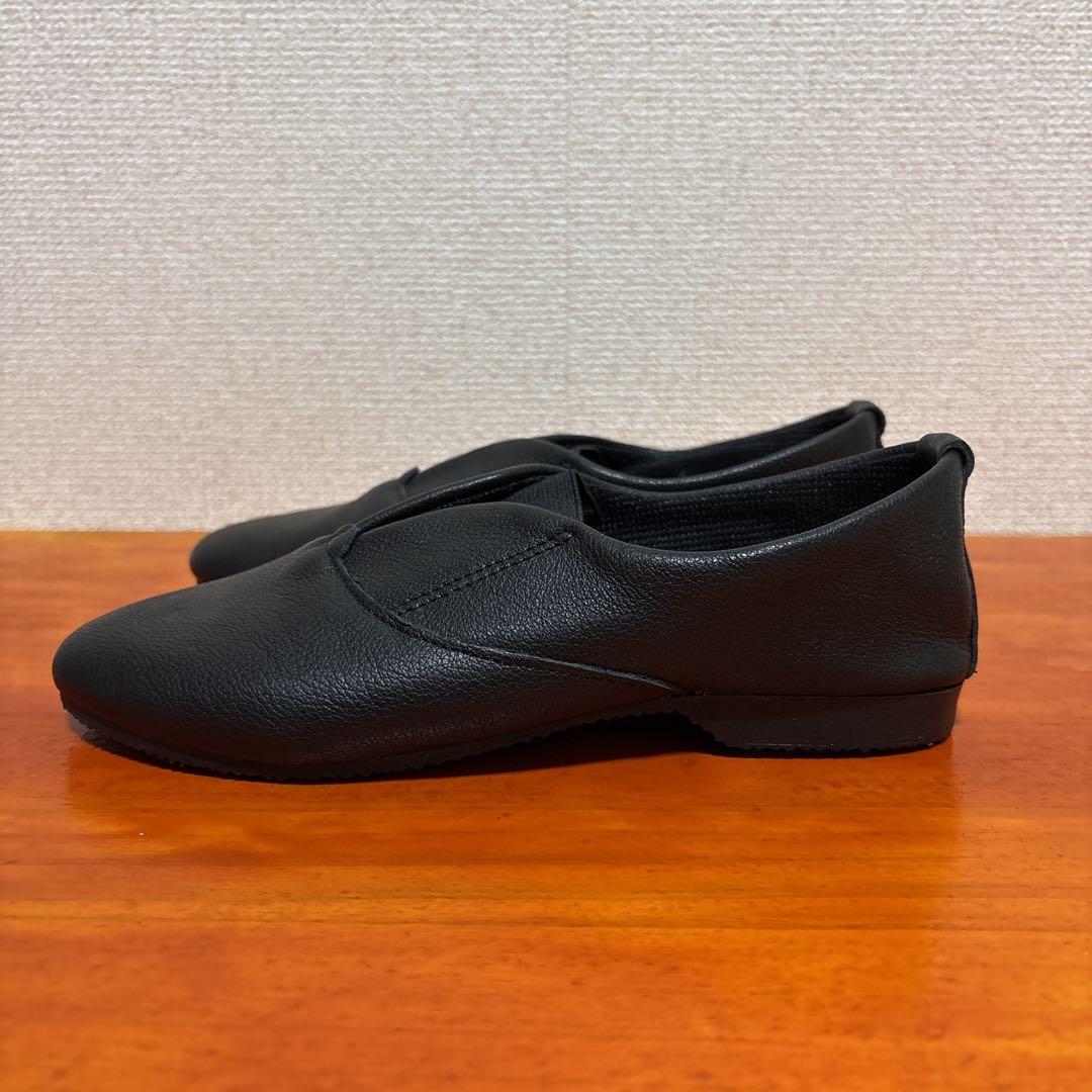 ❀美品 クラウン ジャズ レザー 4 黒 ブラック 23cm