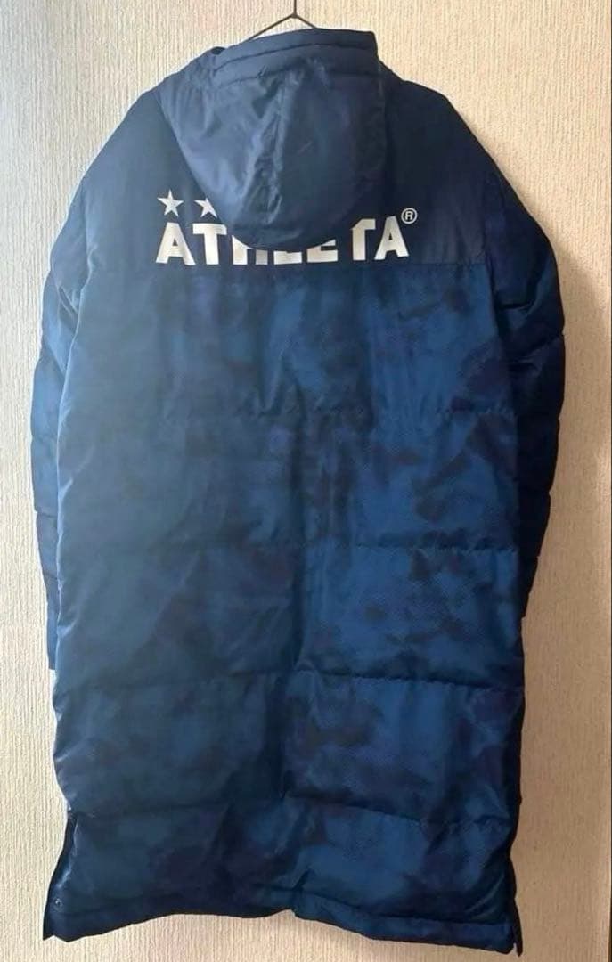 値下げしました‼️　ATHLETA メンズ L ベンチコート ネイビー