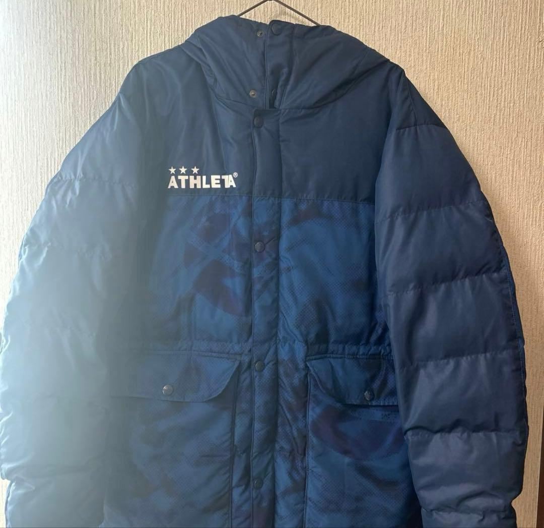 値下げしました‼️　ATHLETA メンズ L ベンチコート ネイビー