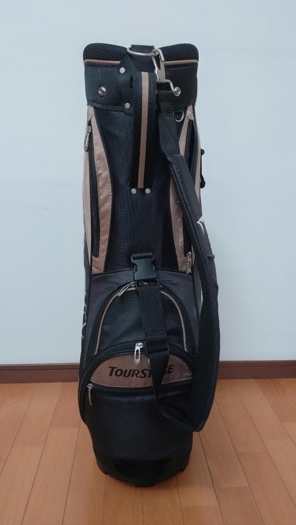 TourStage キャディバッグ 黒・ゴールド ※フードなし