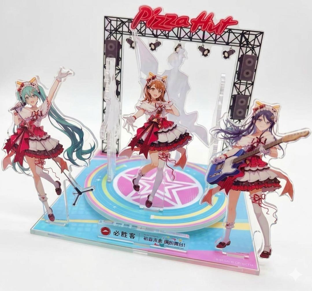 プロセカ ピザハットコラボ中国限定 アクスタ　ピック型缶バッジ　カード　全種