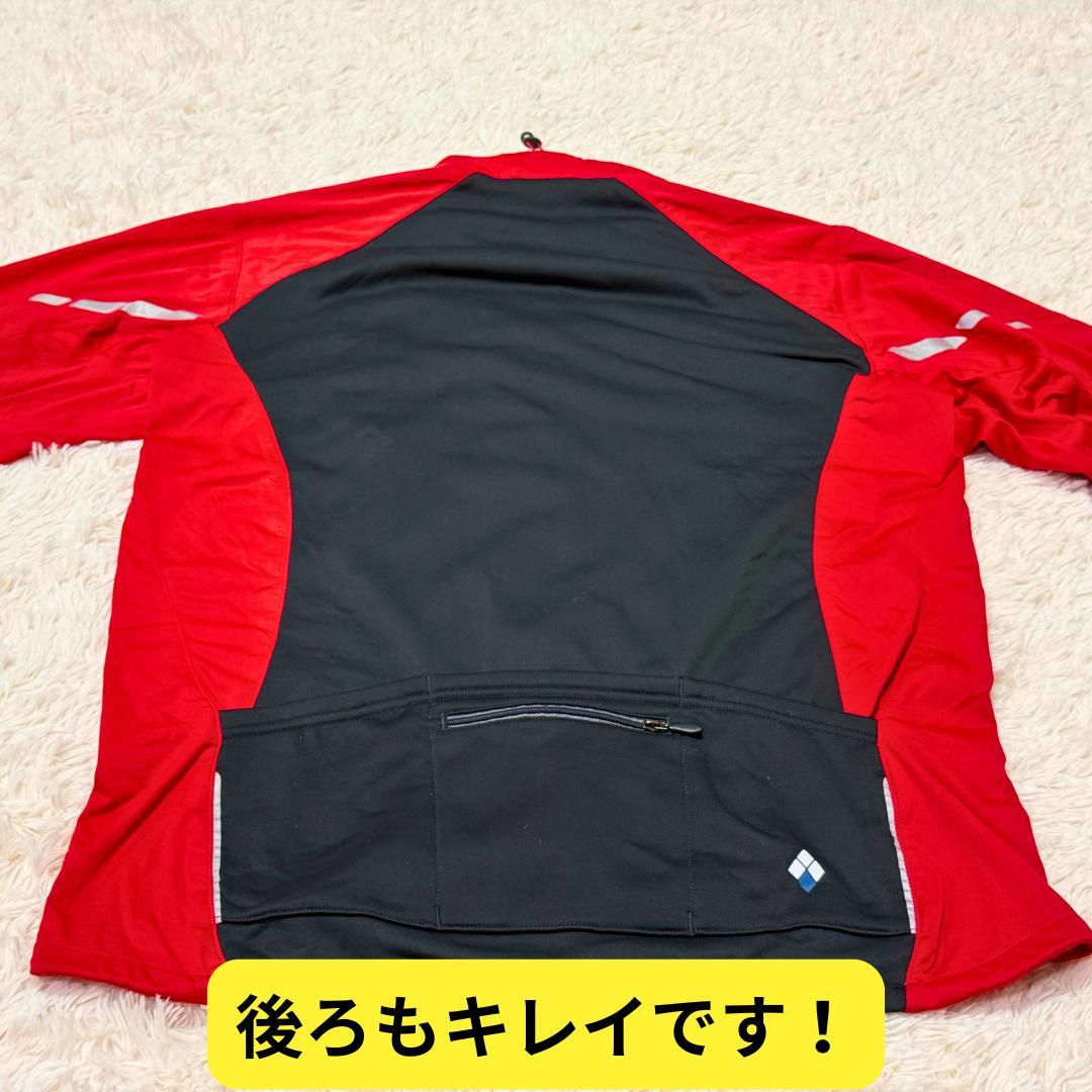⭐ほぼ新品　モンベル サイクルシェルジャケット　赤　L　サイクリングウェア自転車