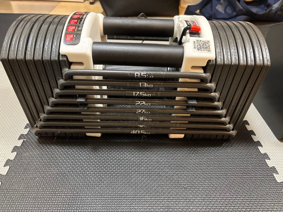 ①FIELDOOR 可変式ブロックダンベル 片方最大40.5kg×2
