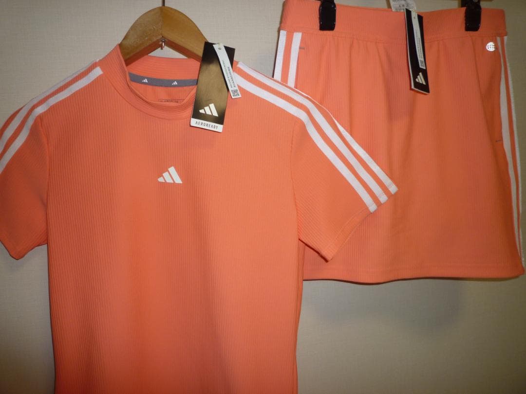 【新品M】adidas アディダスゴルフセットアップ シャツ&スカート