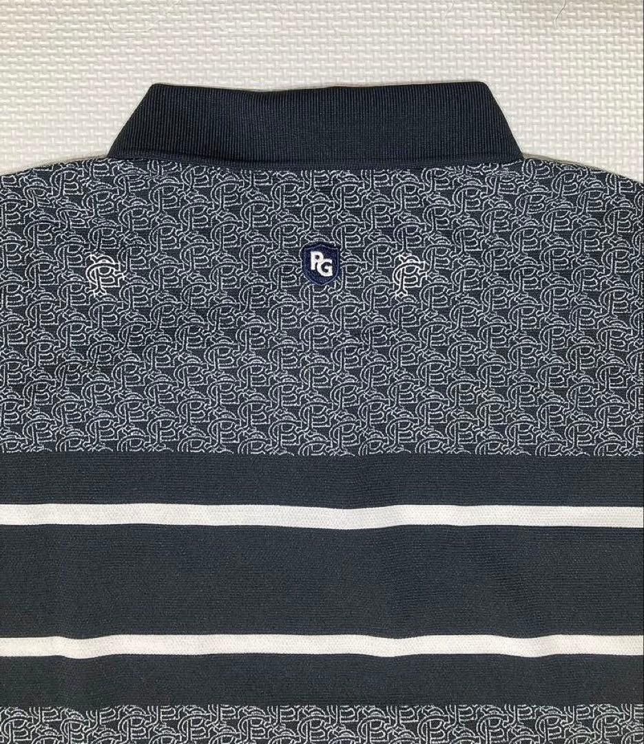パーリーゲイツ アロフトカノコ モノグラム ポロシャツ（BLACK／4）