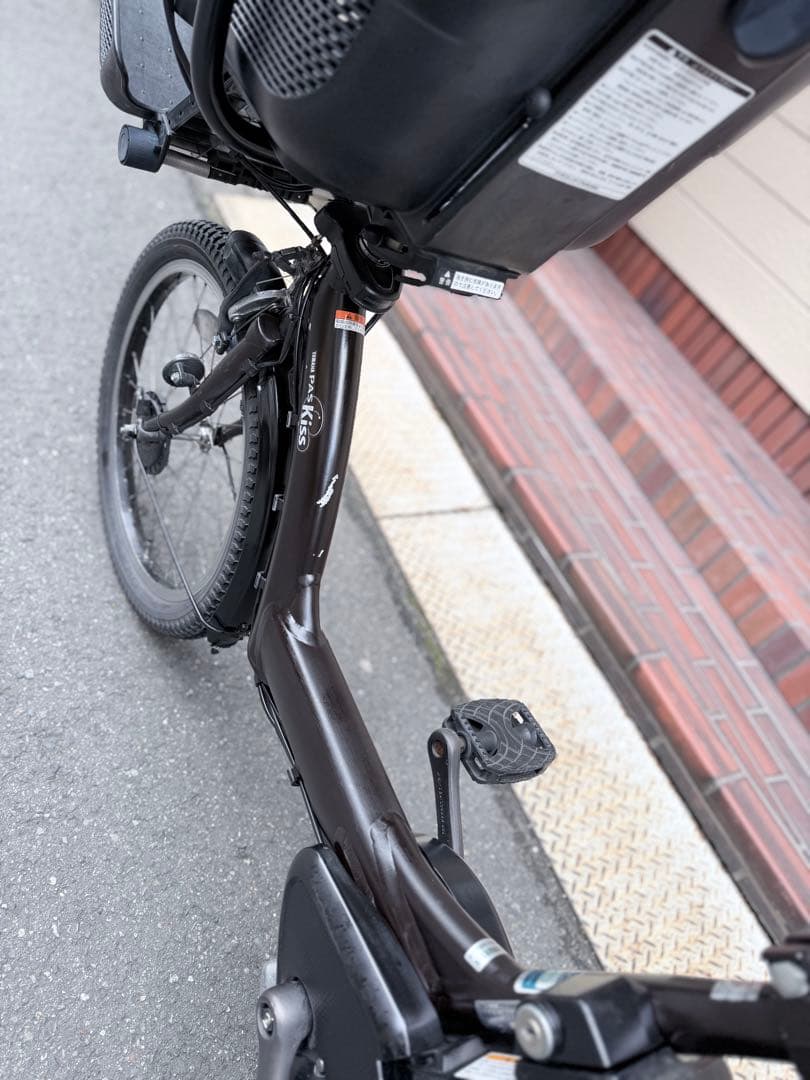 大阪府　子供乗せ　ヤマハ　電動アシスト自転車 チャイルドシート付き ブラック