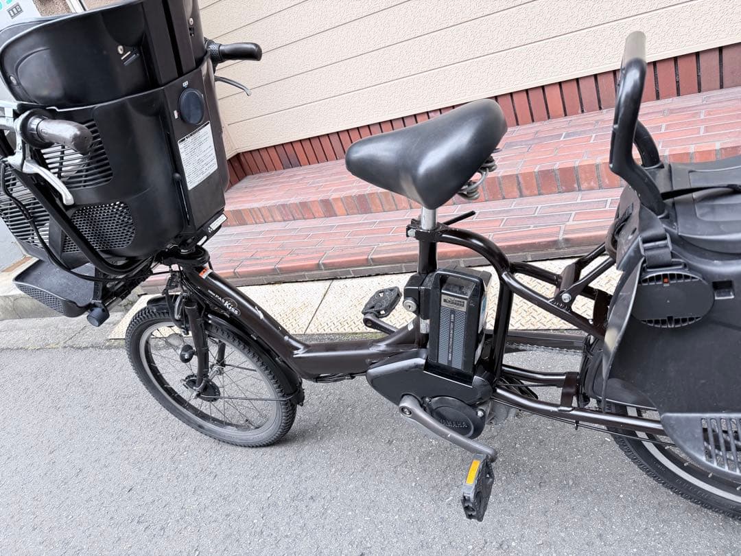 大阪府　子供乗せ　ヤマハ　電動アシスト自転車 チャイルドシート付き ブラック