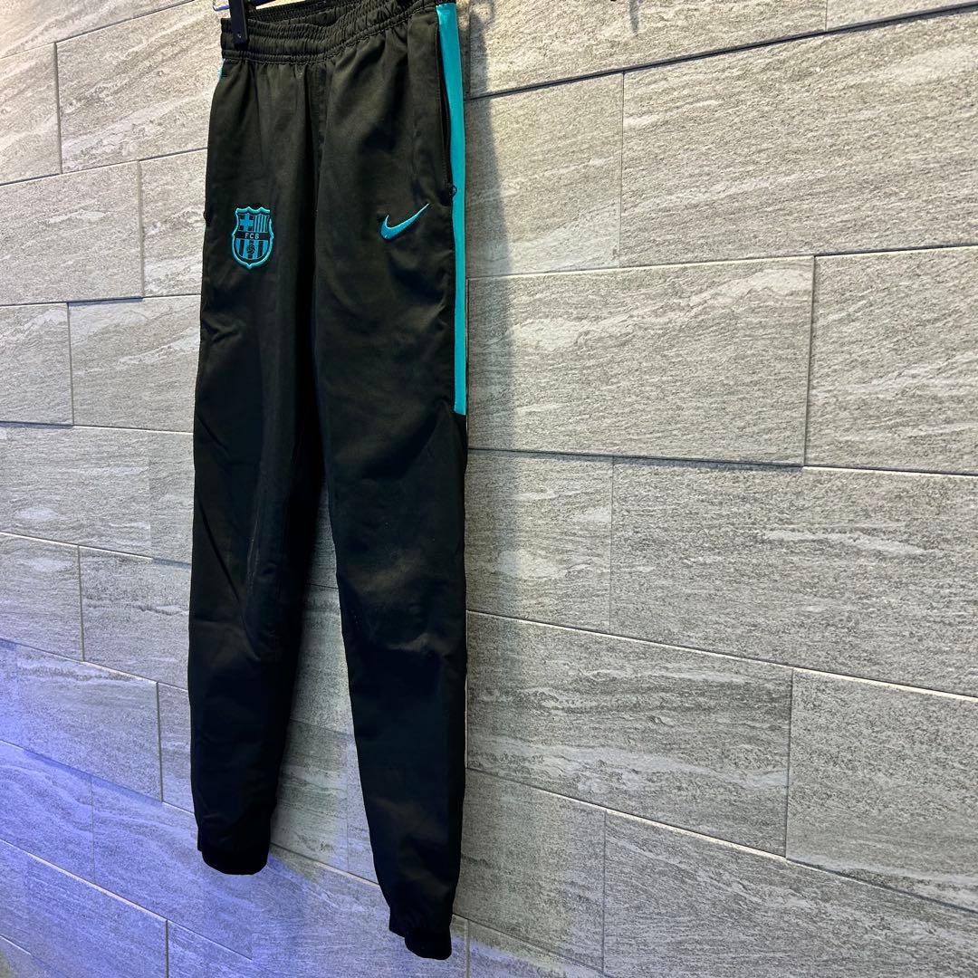 美品✨NIKE FCバルセロナ　キッズM ブラック　ブルー　上下セットアップ