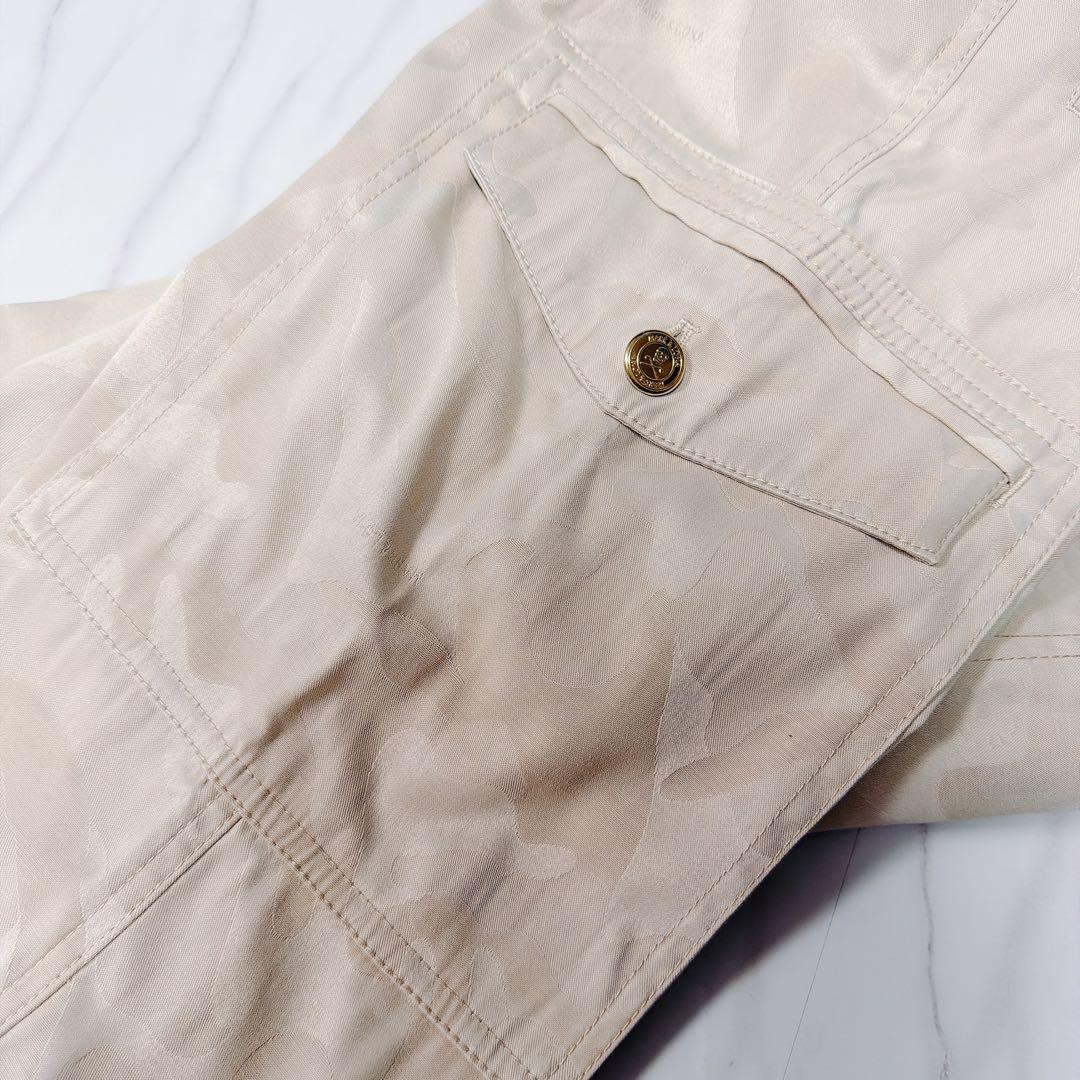 マークアンドロナ カーゴパンツ カモフラ スカル ゴルフ ベージュ XLサイズ