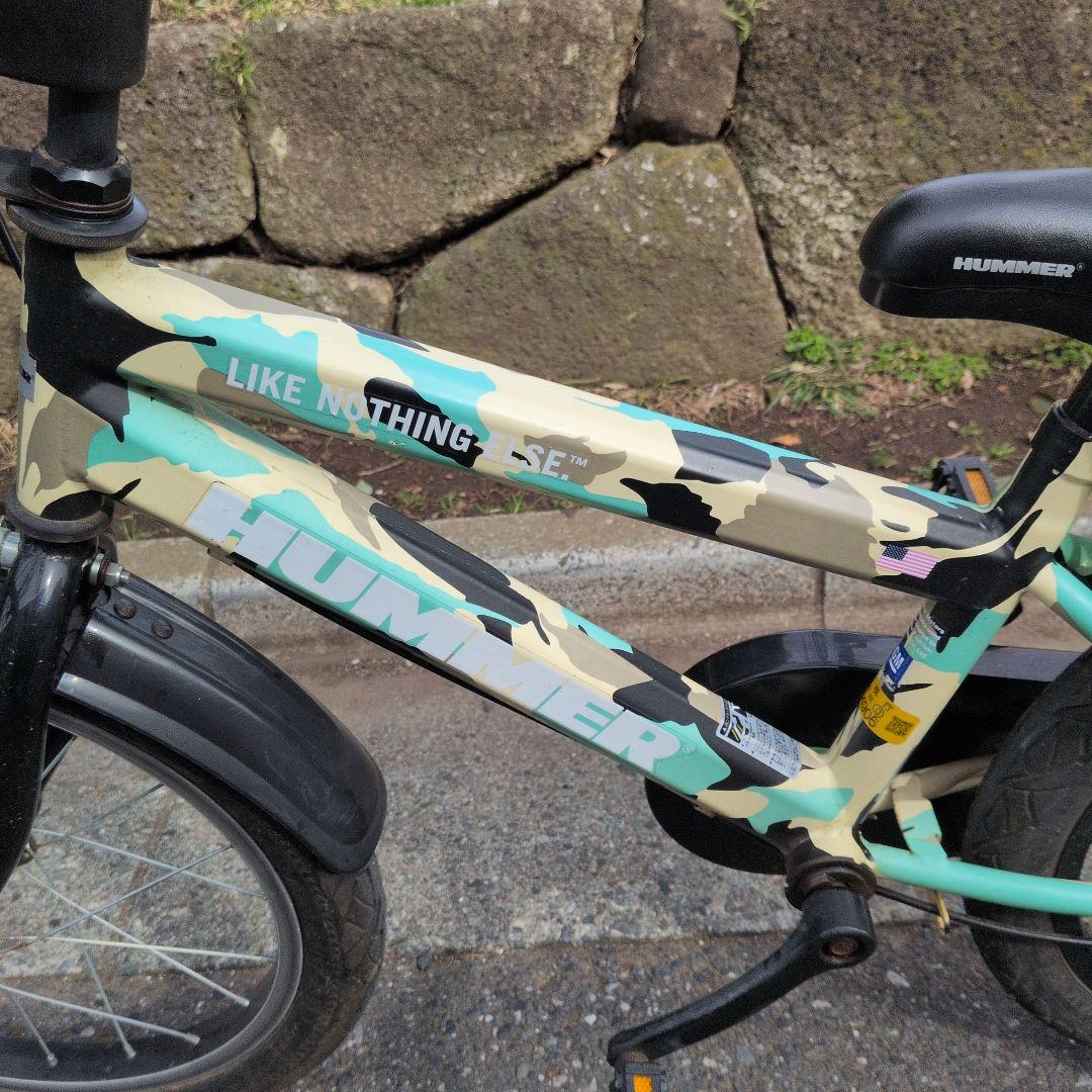 ​【直接引取】ハマー HUMMER 子供用自転車 18インチ 迷彩 譲渡証明書付