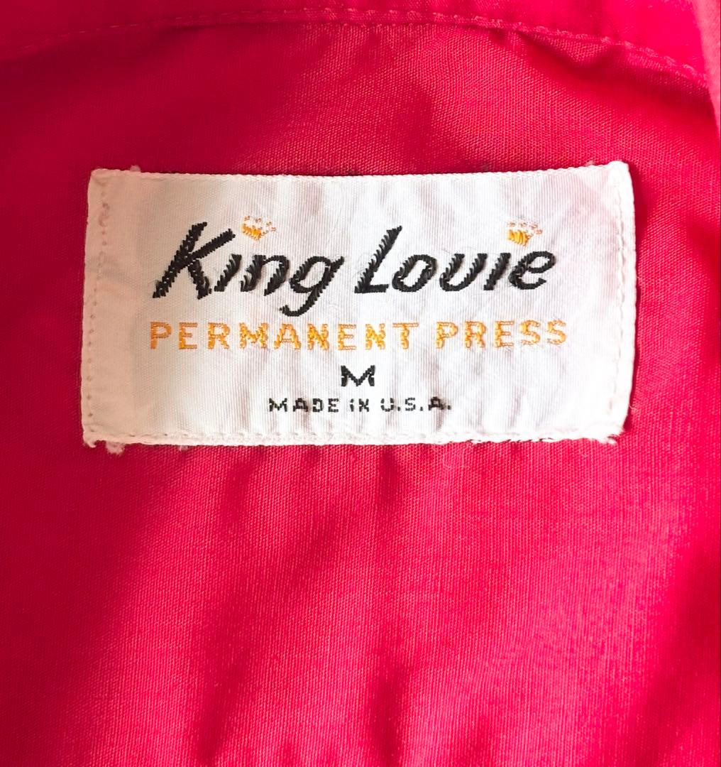 70's USA製 キングルイ King Louie ボーリングシャツ 刺繍