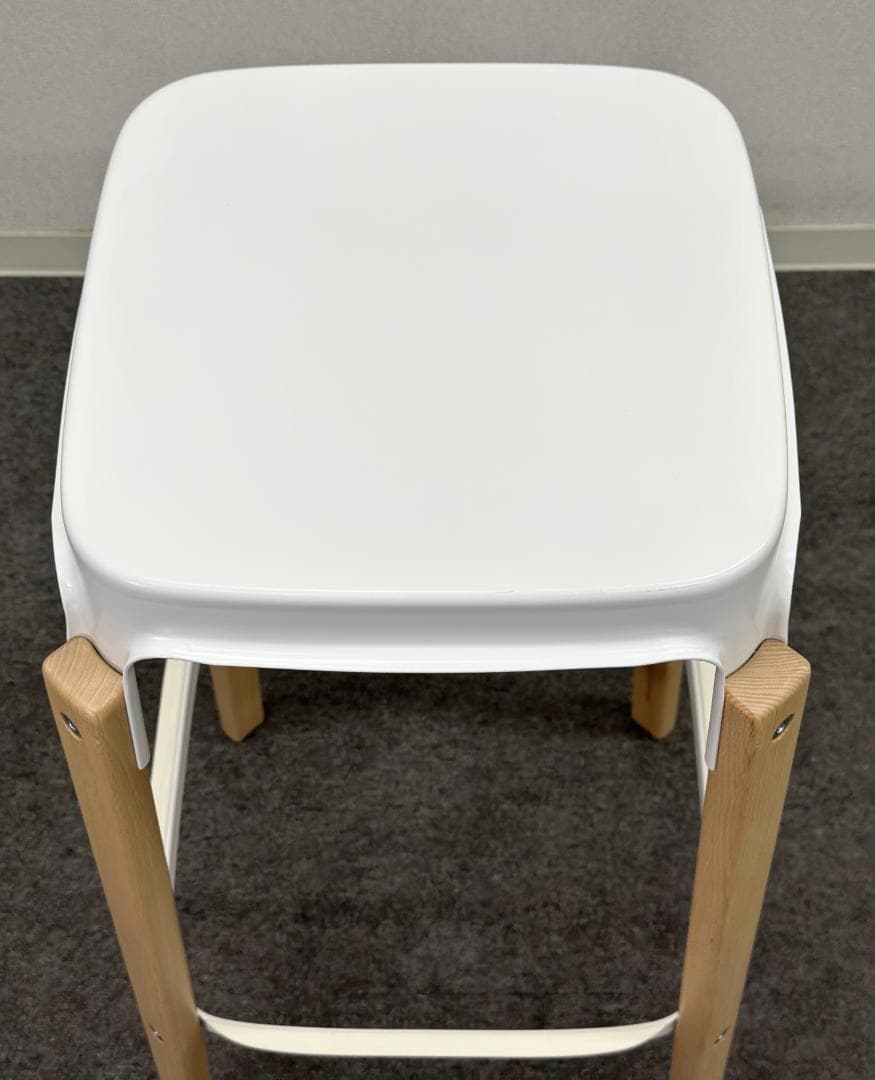 マジス■スティールウッド　スツール　高さ78cm　ホワイト　カウンターチェア
