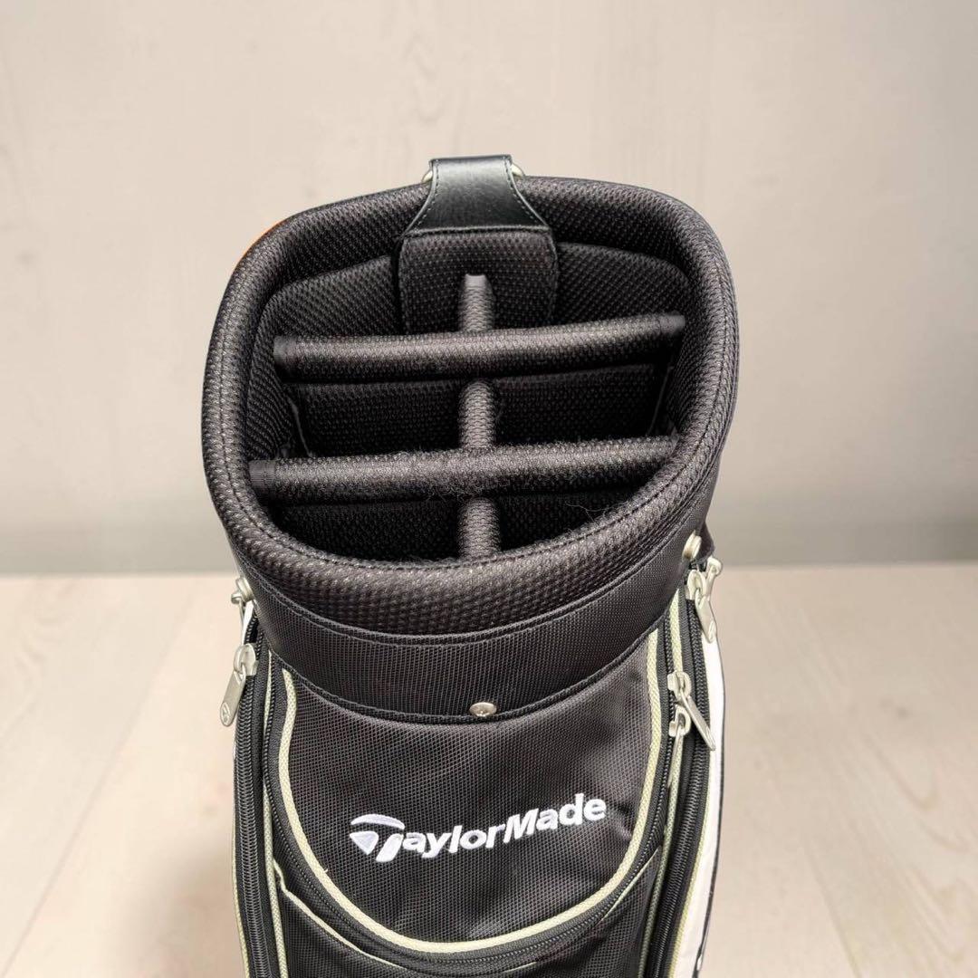 【人気モデル】TaylorMade キャディバッグ 黒白 フード付 動作品