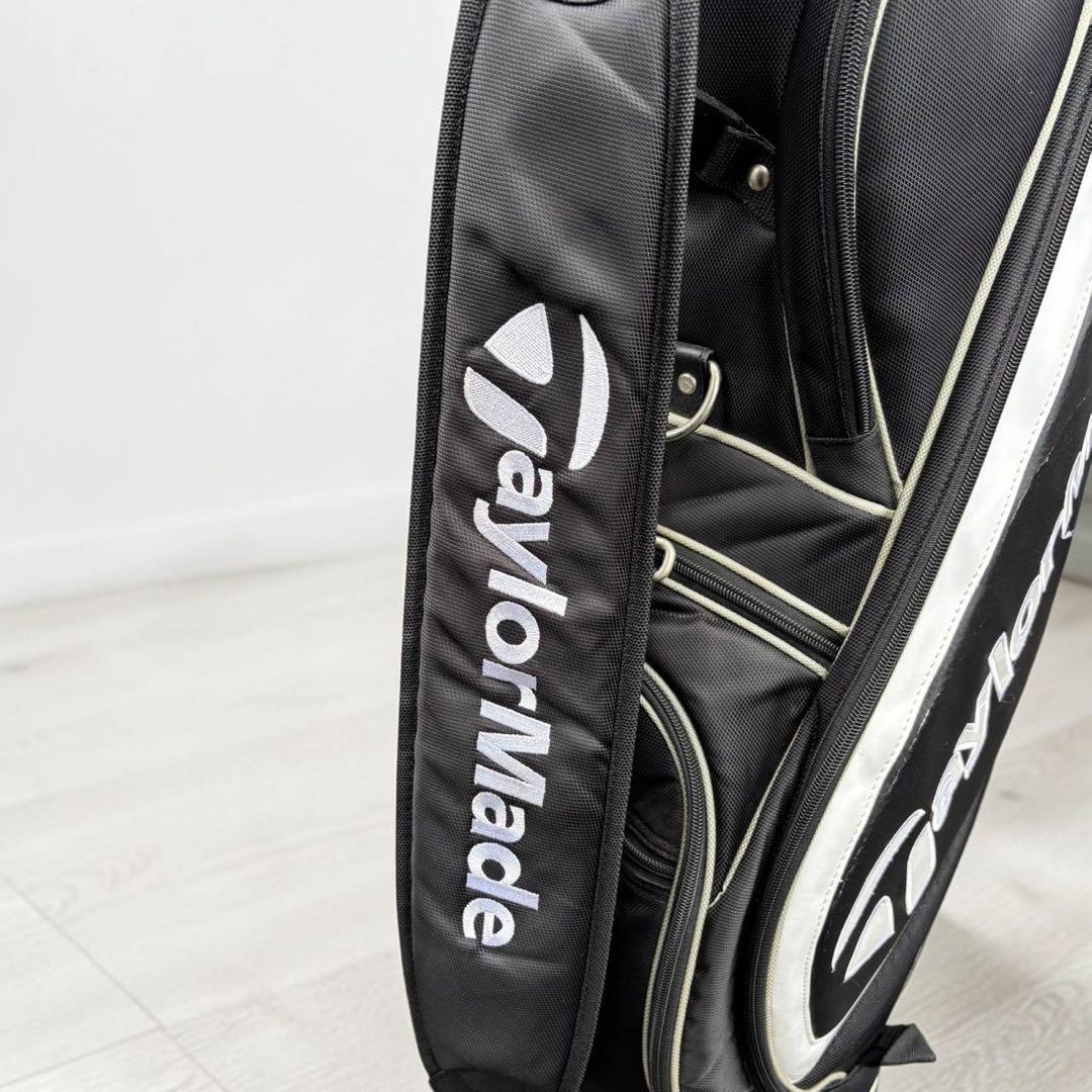 【人気モデル】TaylorMade キャディバッグ 黒白 フード付 動作品