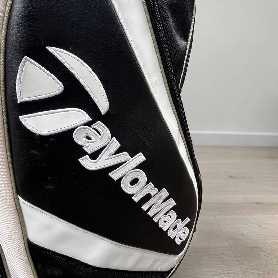 【人気モデル】TaylorMade キャディバッグ 黒白 フード付 動作品