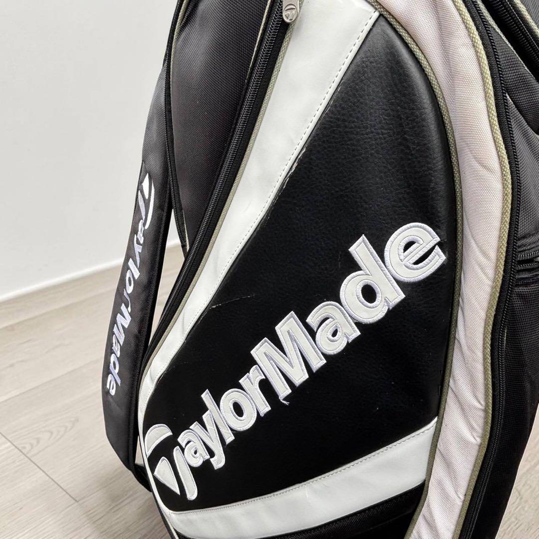 【人気モデル】TaylorMade キャディバッグ 黒白 フード付 動作品