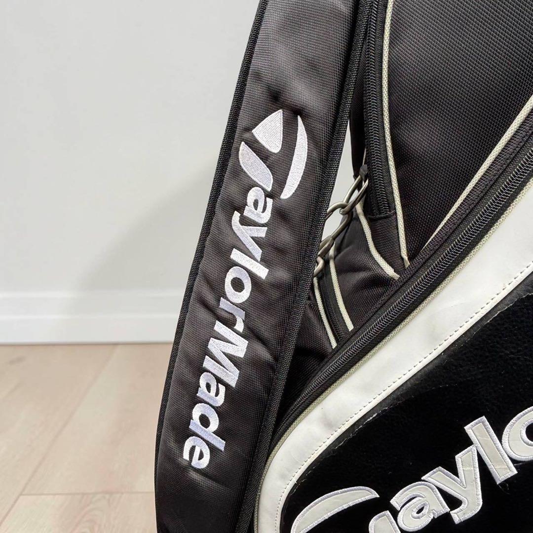 【人気モデル】TaylorMade キャディバッグ 黒白 フード付 動作品