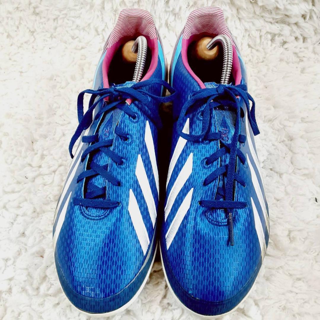 美品 27.5㎝◎アディダス ADIZERO F50 サッカースパイク ブルー