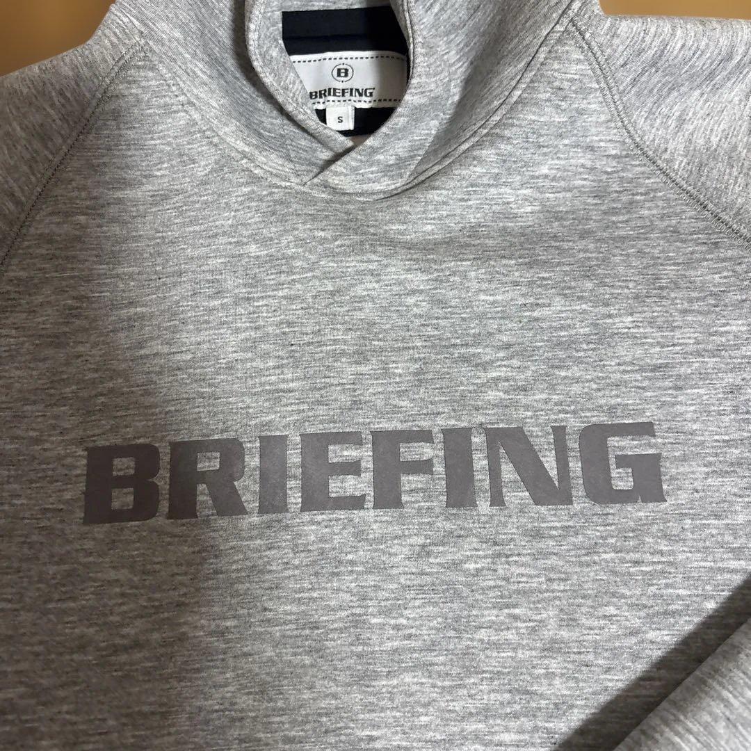 BRIEFING グレー フード付きパーカー S