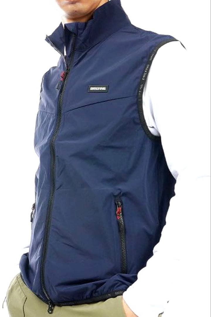 BRIEFING GOLF MS WIND VEST（NAVY／M）