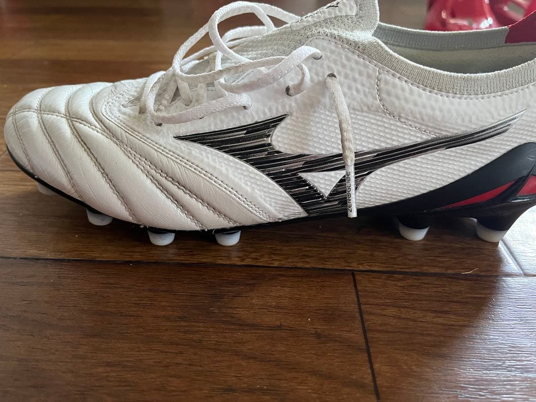 Mizuno サッカースパイク ホワイト/レッド 日本製