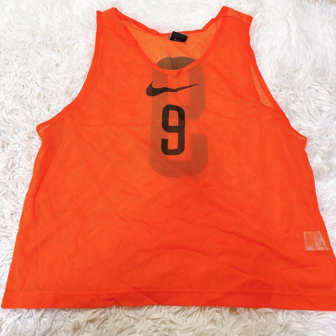 ナイキ　NIKE ビブス セット 10枚　オレンジ　サッカー　バスケット　袋付