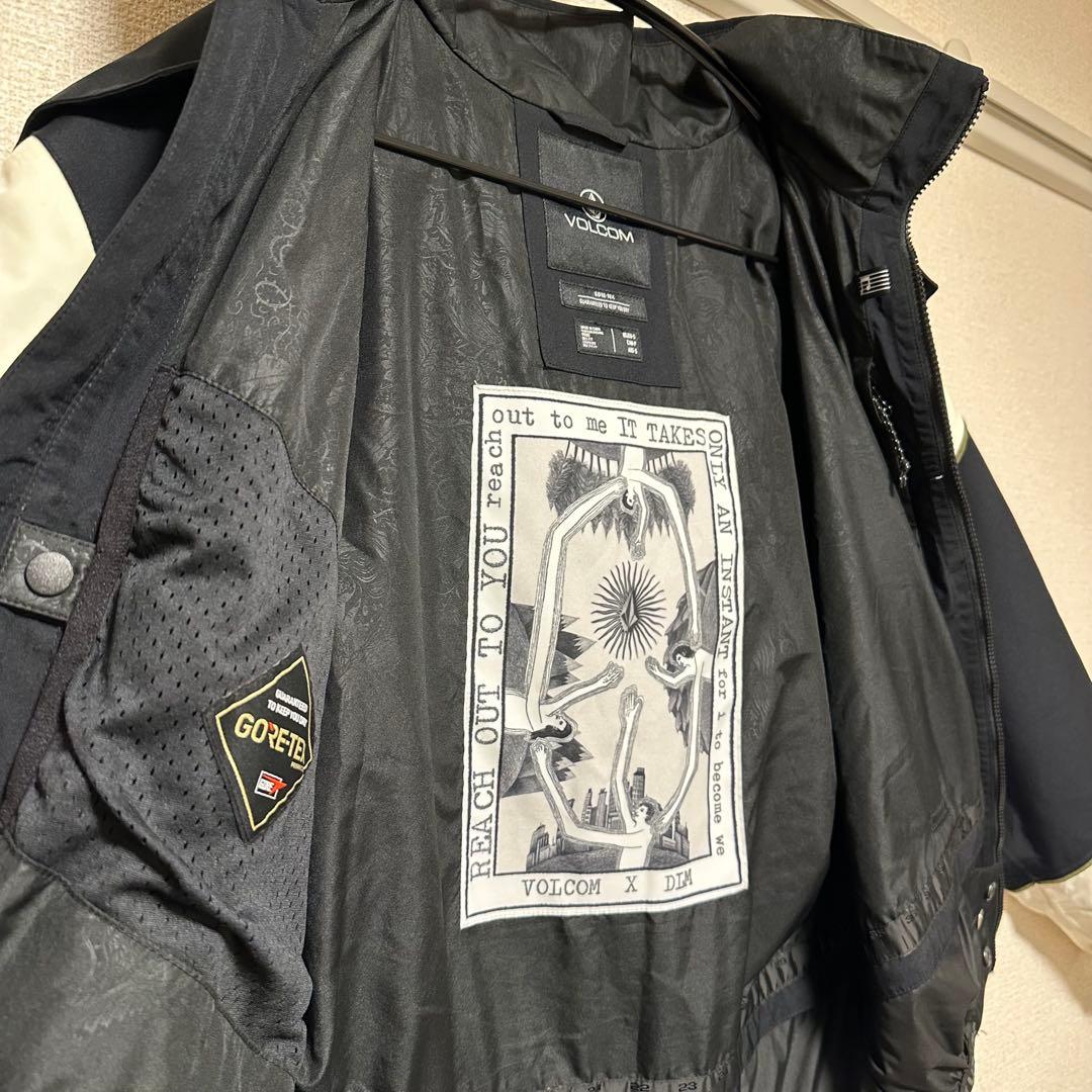 VOLCOM GORE-TEX スノーボードウェア S ブラック ホワイト 防水