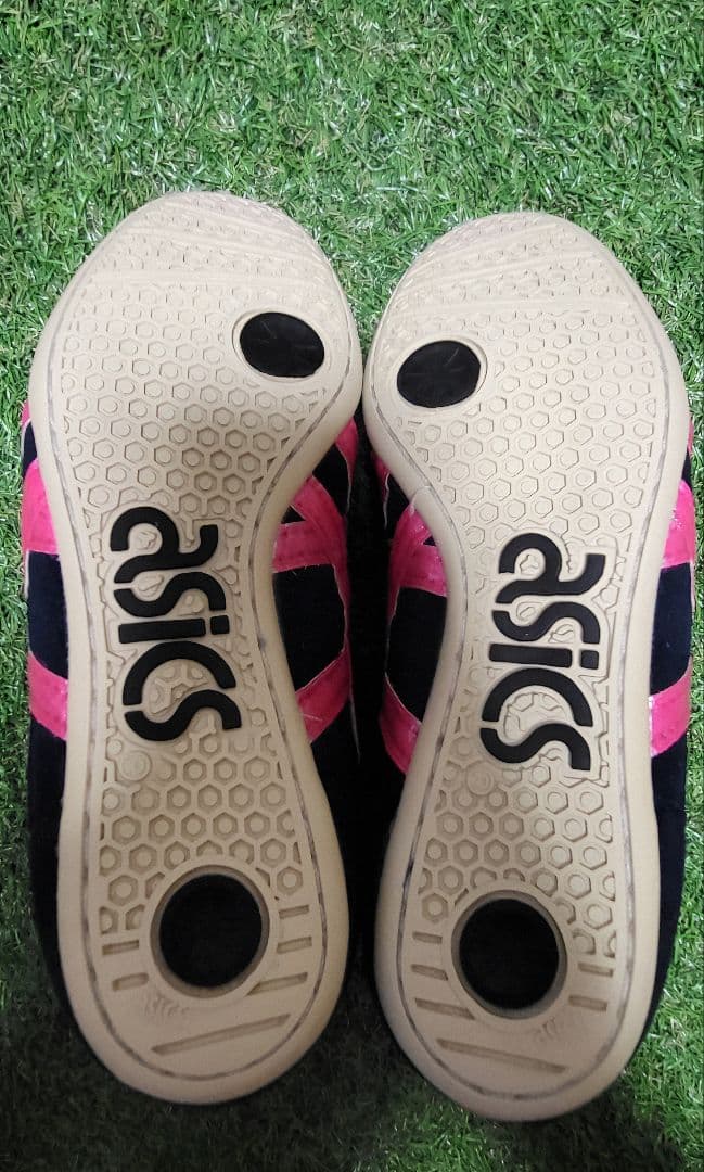asics レスリングシューズ ネイビー/ピンク/イエロー