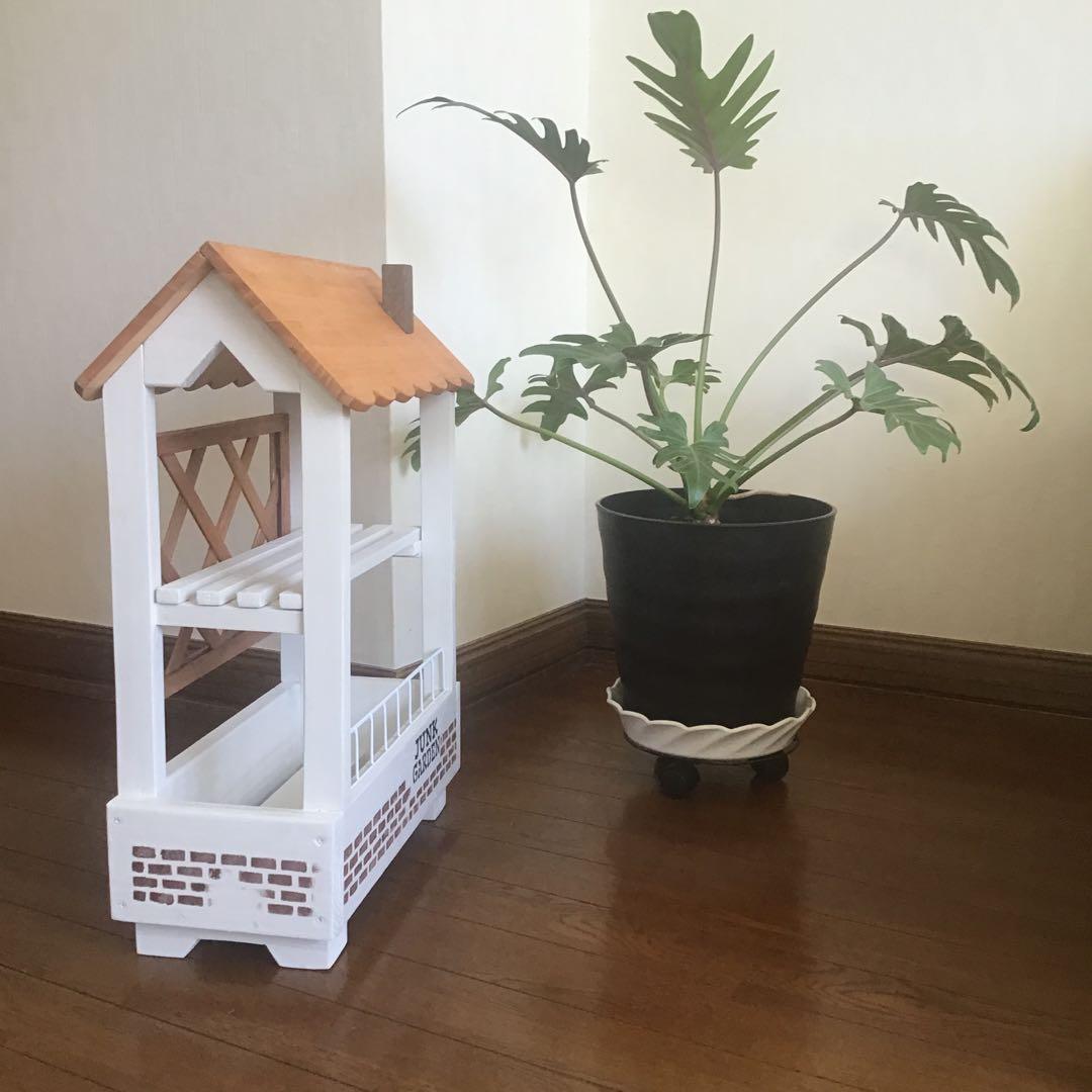 woodトレリス飾り棚一段多肉植物・観葉植物フラワースタンド