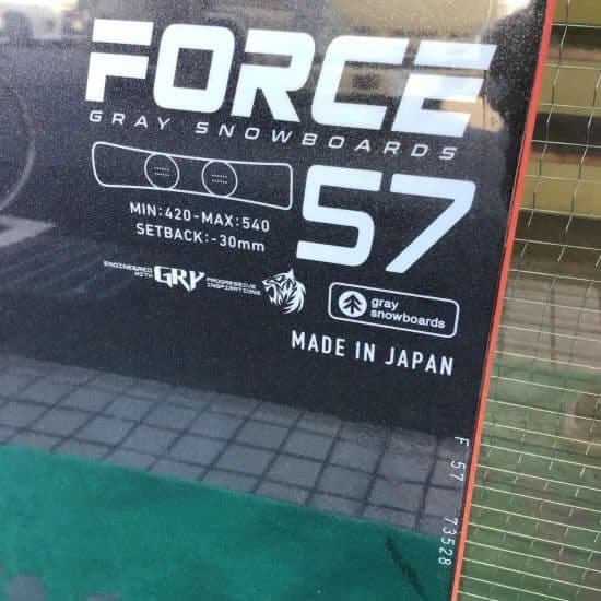 GRAYグレイ2026【FORCE】157cm国産オガサカ製アルパインハード